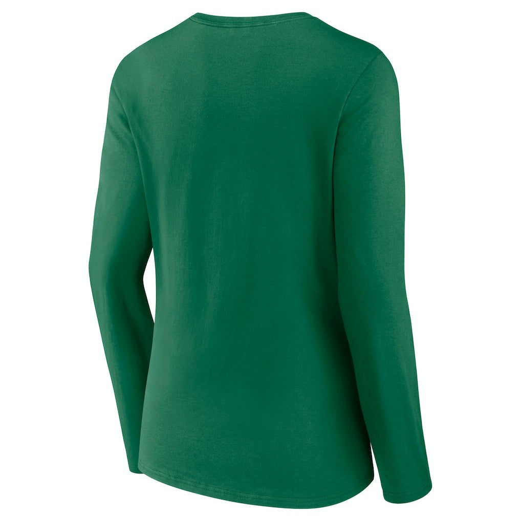 Women's Super Bowl LIX Champions Retro Logo Long Sleeve V-Neck T-Shirt - Philadelphia Eagles