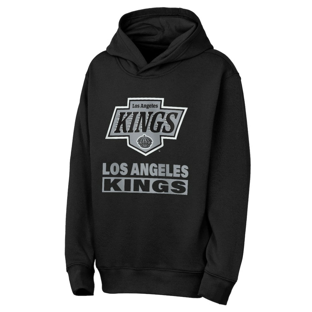 NHL Black Los Angeles Kings Outerstuff Youth Back to Basics Hoodie