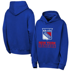 NHL Blue New York Rangers Outerstuff Youth Back to Basics Hoodie