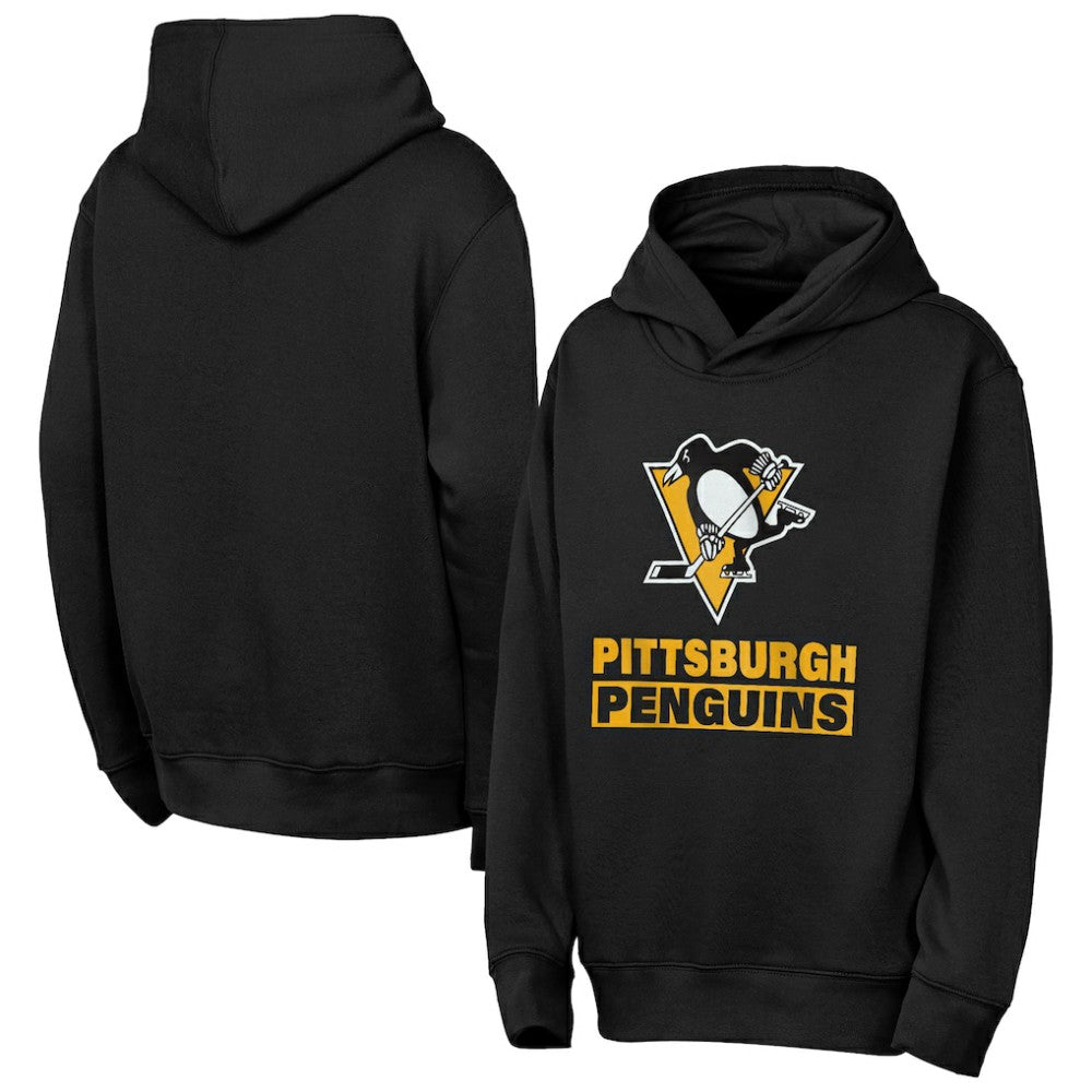 NHL Black Pittsburgh Penguins Outerstuff Youth Back to Basics Hoodie
