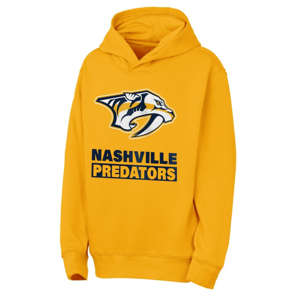 NHL Gold Nashville Predators Outerstuff Youth Back to Basics Hoodie