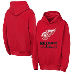 NHL Red Detroit Red Wings Outerstuff Youth Back to Basics Hoodie