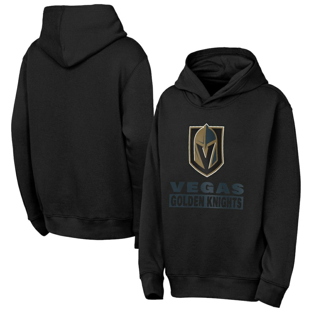 NHL Black Vegas Golden Knights Outerstuff Youth Back to Basics Hoodie