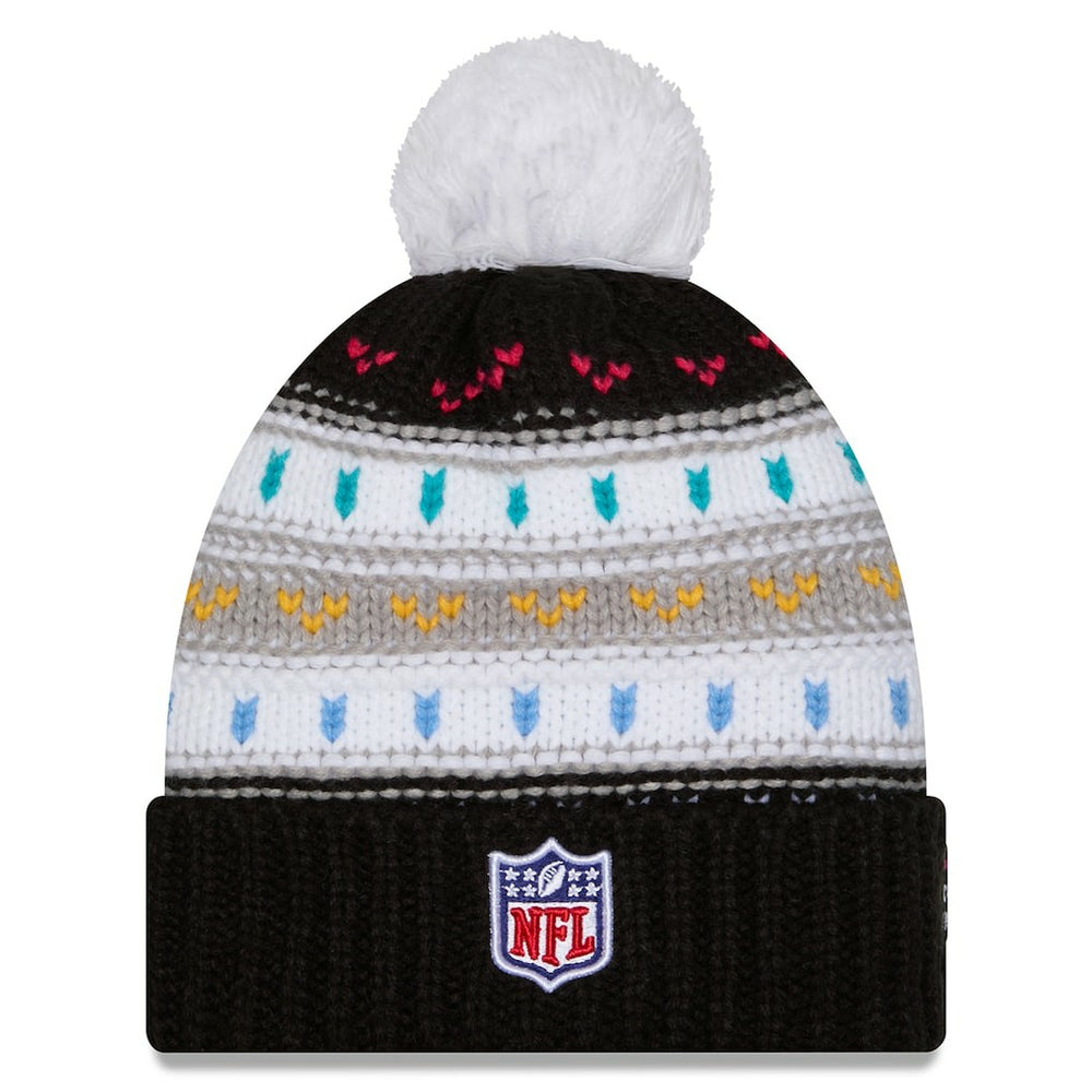 Women's 2025 NFL Crucial Catch Cuffed Knit Hat with Pom - Los Angeles Chargers
