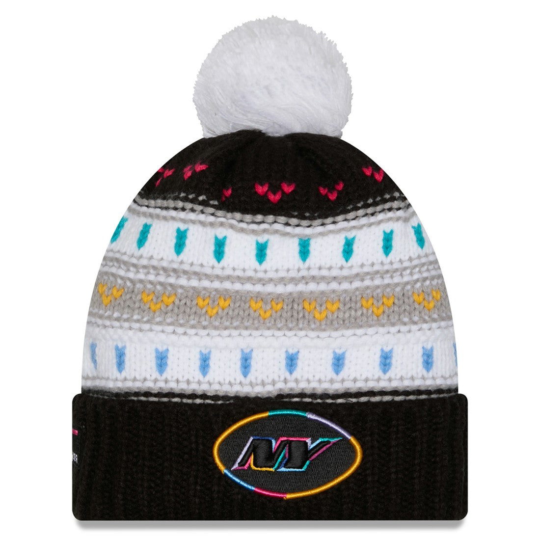 Women's 2025 NFL Crucial Catch Cuffed Knit Hat with Pom - New York Jets