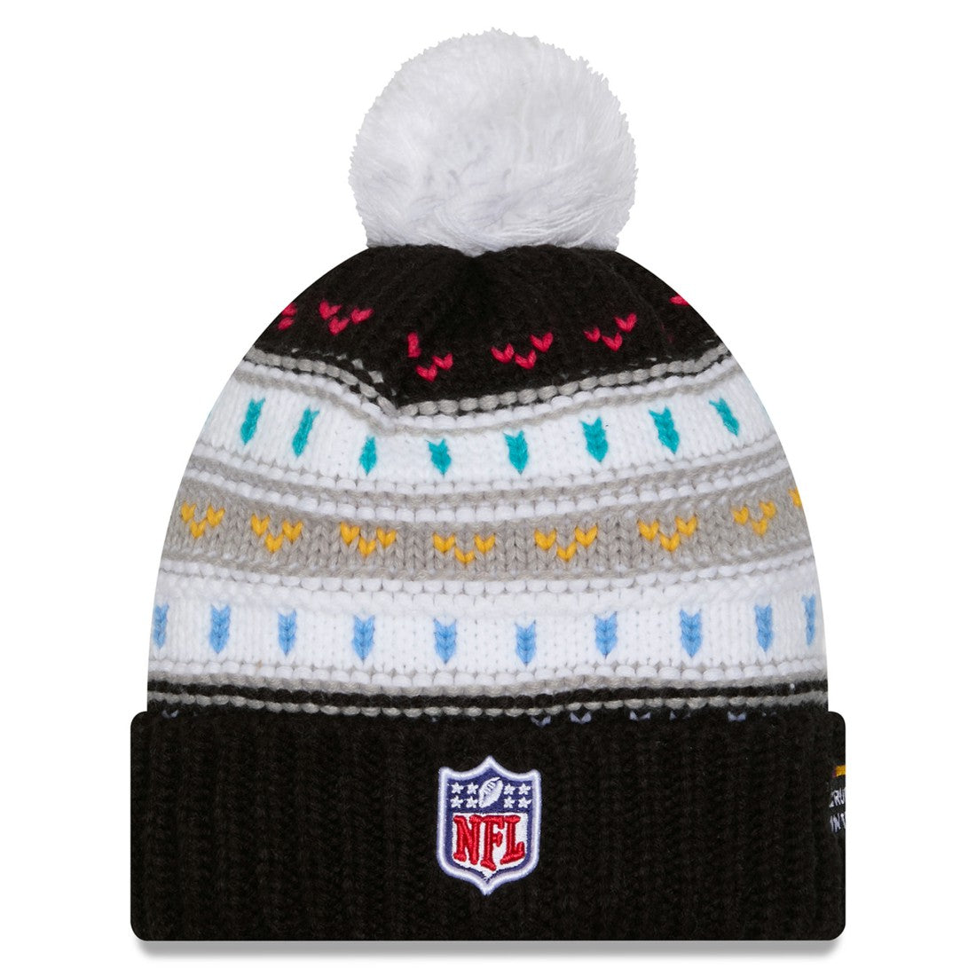 Women's 2025 NFL Crucial Catch Cuffed Knit Hat with Pom - Tampa Bay Buccaneers