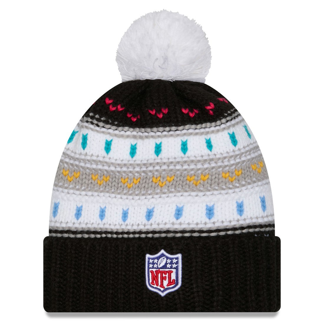 Women's 2025 NFL Crucial Catch Cuffed Knit Hat with Pom - Tennessee Titans
