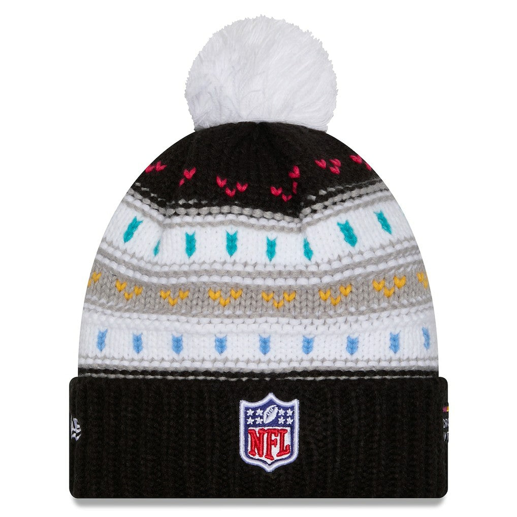 Women's 2025 NFL Crucial Catch Cuffed Knit Hat with Pom - Miami Dolphins