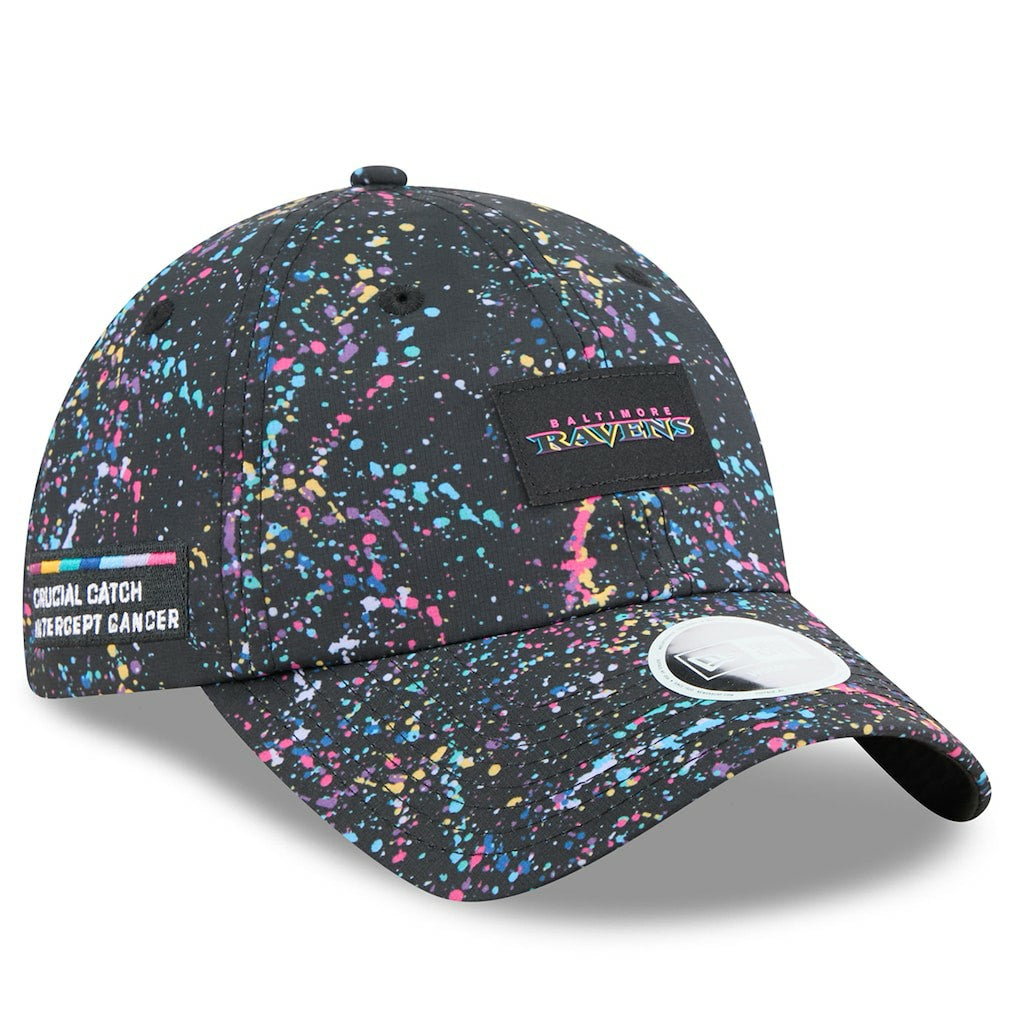 Women's 2025 NFL Crucial Catch Pony Tail Adjustable Hat - Baltimore Ravens