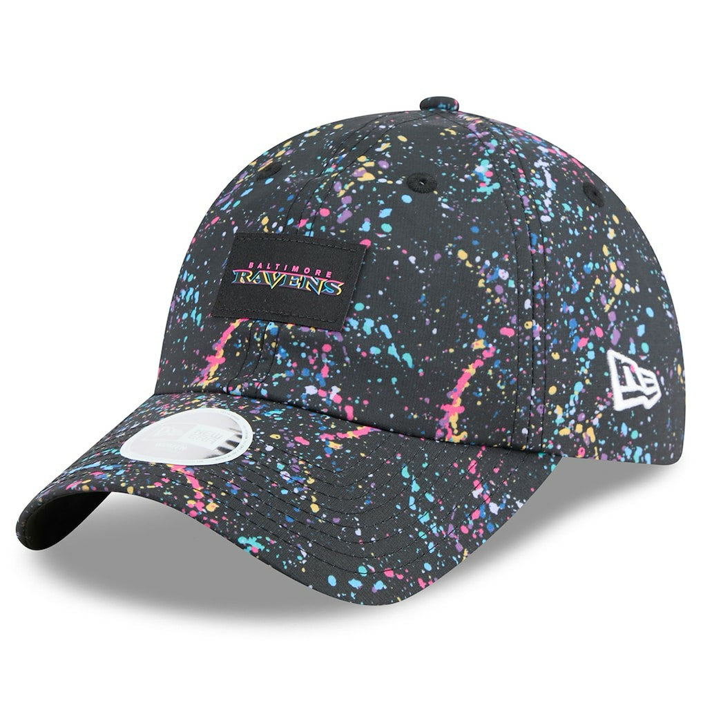 Women's 2025 NFL Crucial Catch Pony Tail Adjustable Hat - Baltimore Ravens