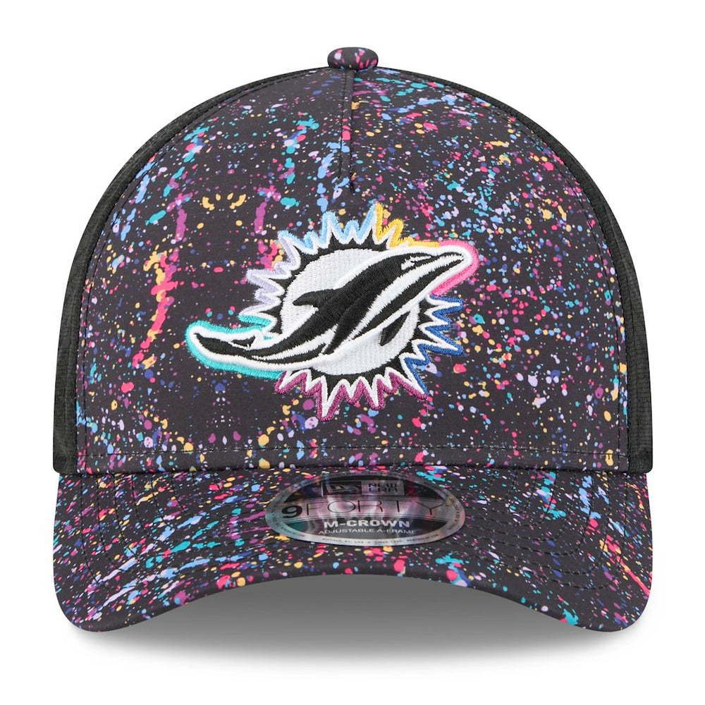 Youth 2025 NFL Crucial Catch 9FORTY Adjustable Hat - Miami Dolphins