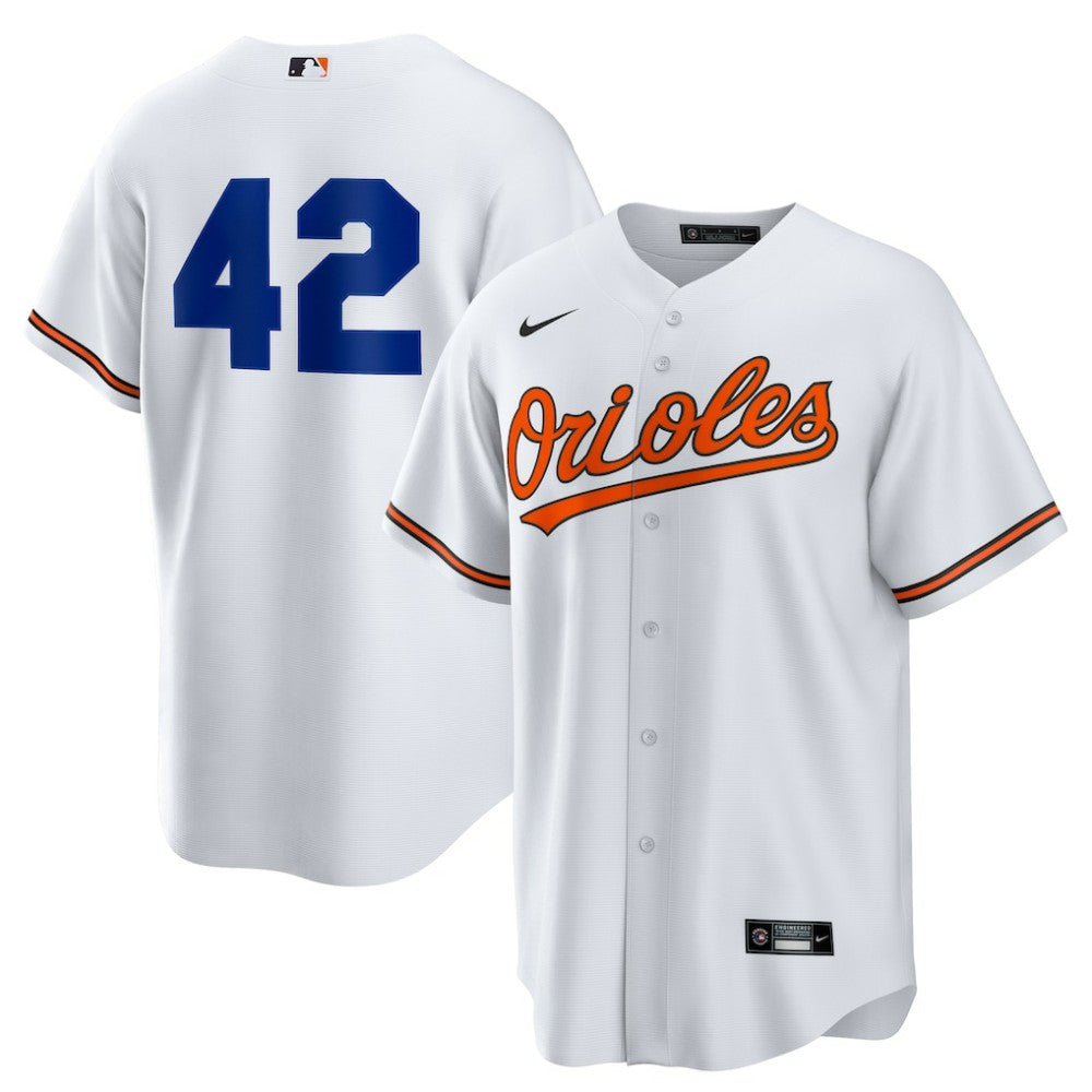 MLB Baltimore Orioles Nike Home  2025 Jackie Robinson Day Replica Jersey