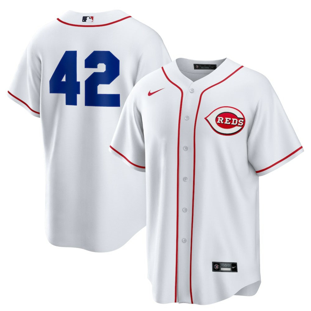 MLB Cincinnati Reds Nike Home  2025 Jackie Robinson Day Replica Jersey