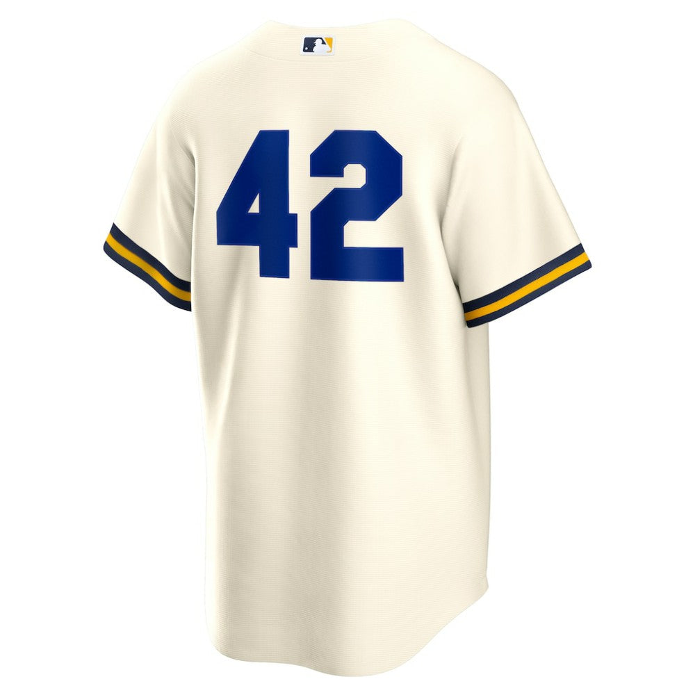 MLB Milwaukee Brewers Nike Home  2025 Jackie Robinson Day Replica Jersey