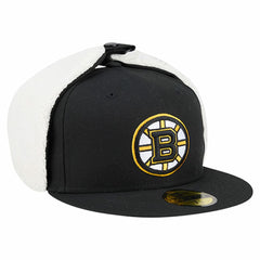 NHL Black Boston Bruins New Era Injection Dog Ear Classic Fitted Hat