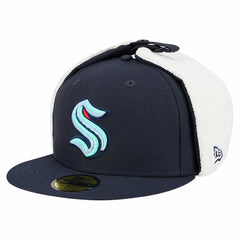 NHL Deep Sea Blue Seattle Kraken New Era Injection Dog Ear Classic Fitted Hat