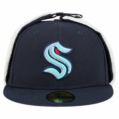 NHL Deep Sea Blue Seattle Kraken New Era Injection Dog Ear Classic Fitted Hat