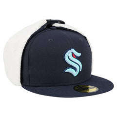 NHL Deep Sea Blue Seattle Kraken New Era Injection Dog Ear Classic Fitted Hat