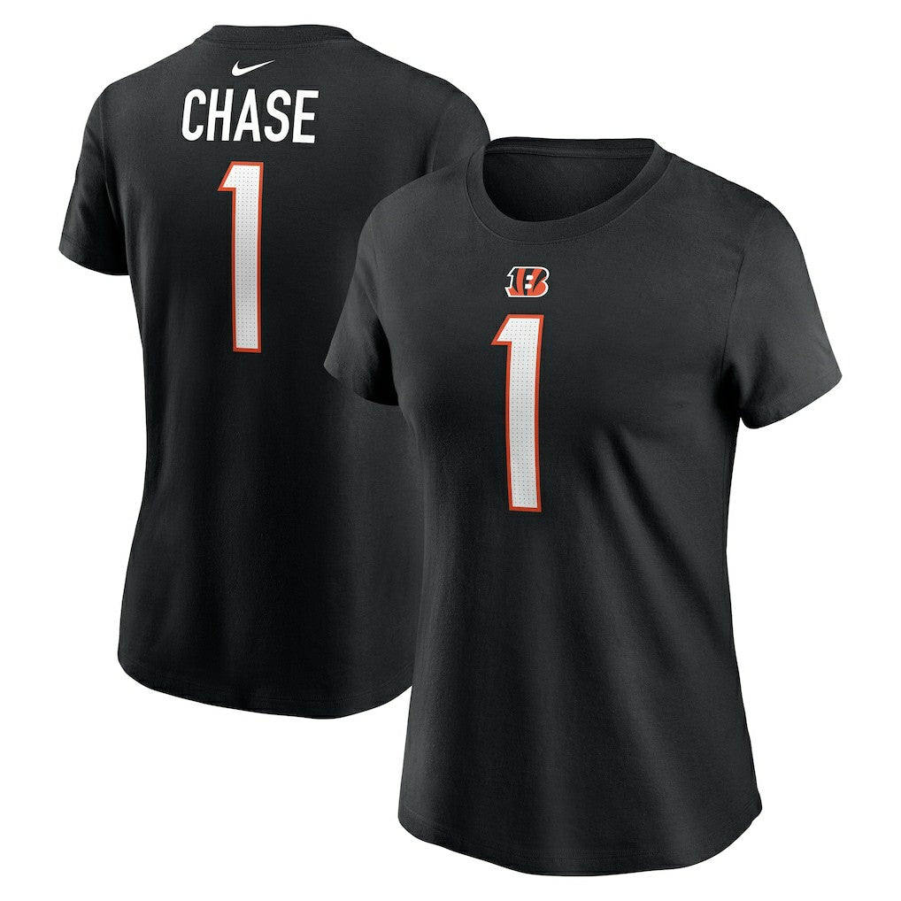 Ja'Marr Chase  Women's Player Name & Number T-Shirt - Cincinnati Bengals