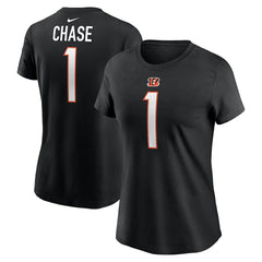 Ja'Marr Chase  Women's Player Name & Number T-Shirt - Cincinnati Bengals