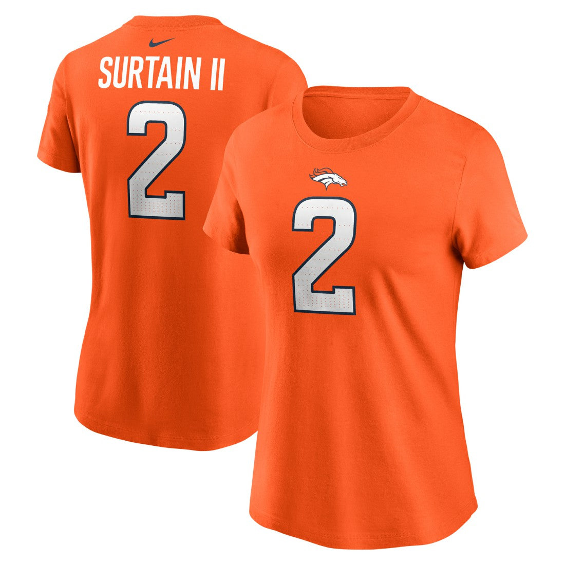 Patrick Surtain II  Women's Player Name & Number T-Shirt - Denver Broncos