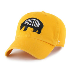 NHL Gold Boston Bruins '47 Core Logo Clean Up Adjustable Hat