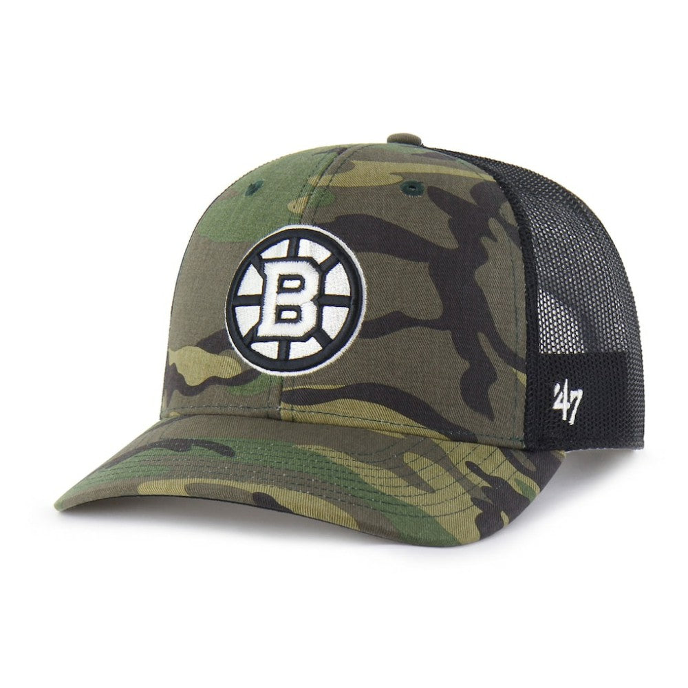 NHL Camo Boston Bruins '47 Trucker Snapback Hat