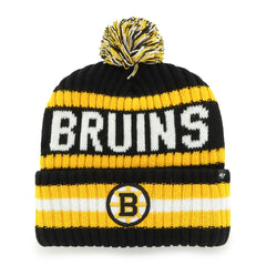 NHL Black Boston Bruins '47 Bering Cuffed Knit Hat with Pom