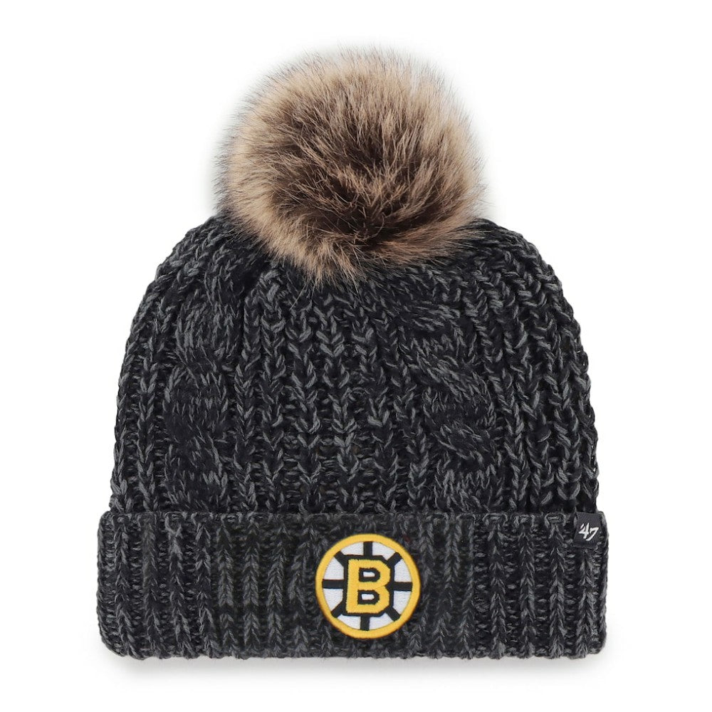 NHL Black Boston Bruins '47 Women's Meeko Cuffed Knit Hat