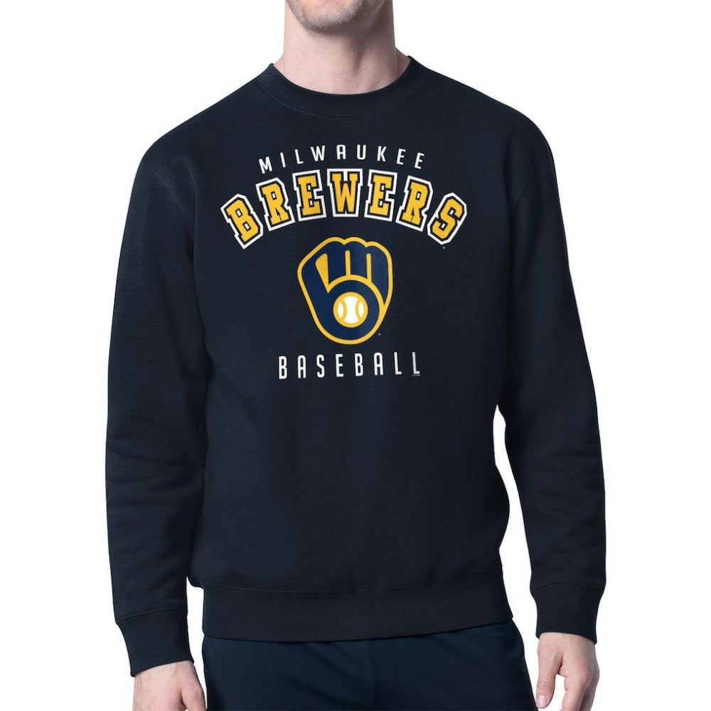 MLB Milwaukee Brewers Starter Team Logo Fleece Pullover Sweatshirt
