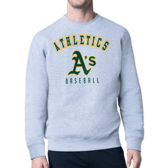 MLB Athletics Starter Team Logo Fleece Pullover Sweatshirt