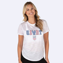USWNT Concepts Sport Women's Infuse Lightweight Slub Knit Top -  White