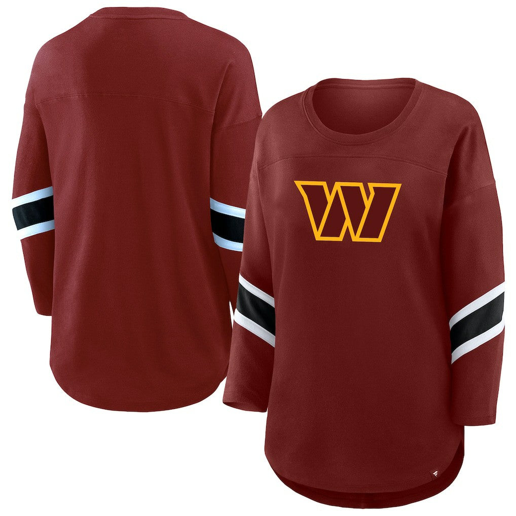 Women's Plus Size Redzone 3/4-Sleeve Scoop Neck T-Shirt - Washington Commanders