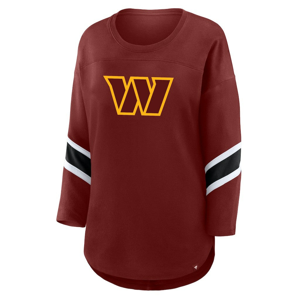 Women's Plus Size Redzone 3/4-Sleeve Scoop Neck T-Shirt - Washington Commanders