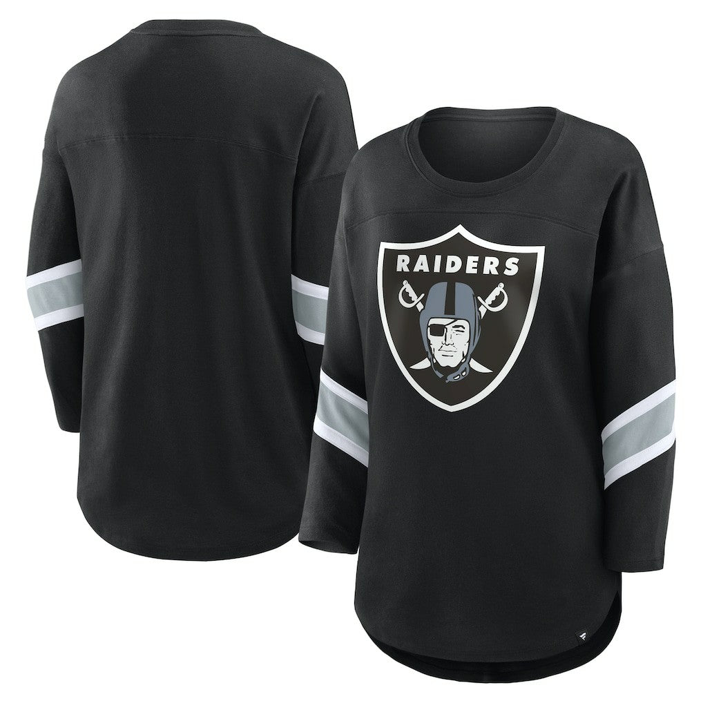 Women's Plus Size Redzone 3/4-Sleeve Scoop Neck T-Shirt - Las Vegas Raiders
