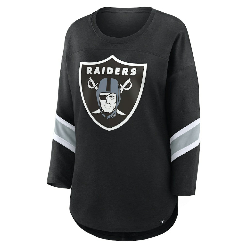 Women's Plus Size Redzone 3/4-Sleeve Scoop Neck T-Shirt - Las Vegas Raiders