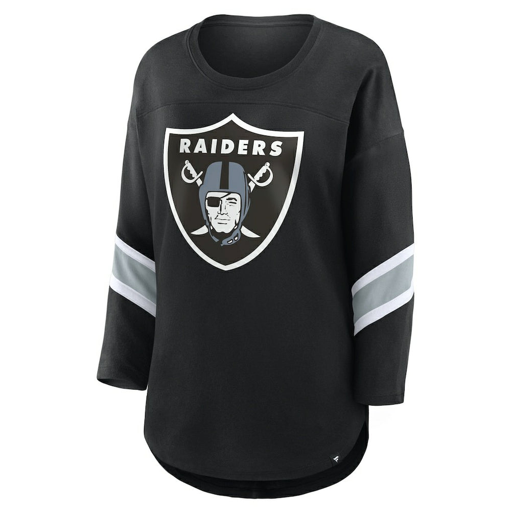 Women's Plus Size Redzone 3/4-Sleeve Scoop Neck T-Shirt - Las Vegas Raiders
