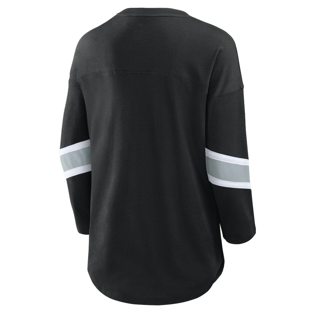 Women's Plus Size Redzone 3/4-Sleeve Scoop Neck T-Shirt - Las Vegas Raiders