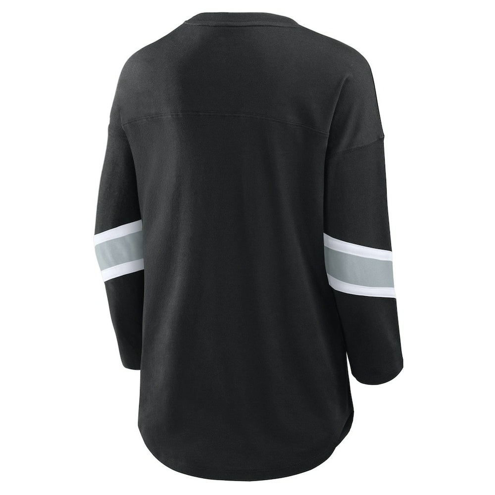 Women's Plus Size Redzone 3/4-Sleeve Scoop Neck T-Shirt - Las Vegas Raiders