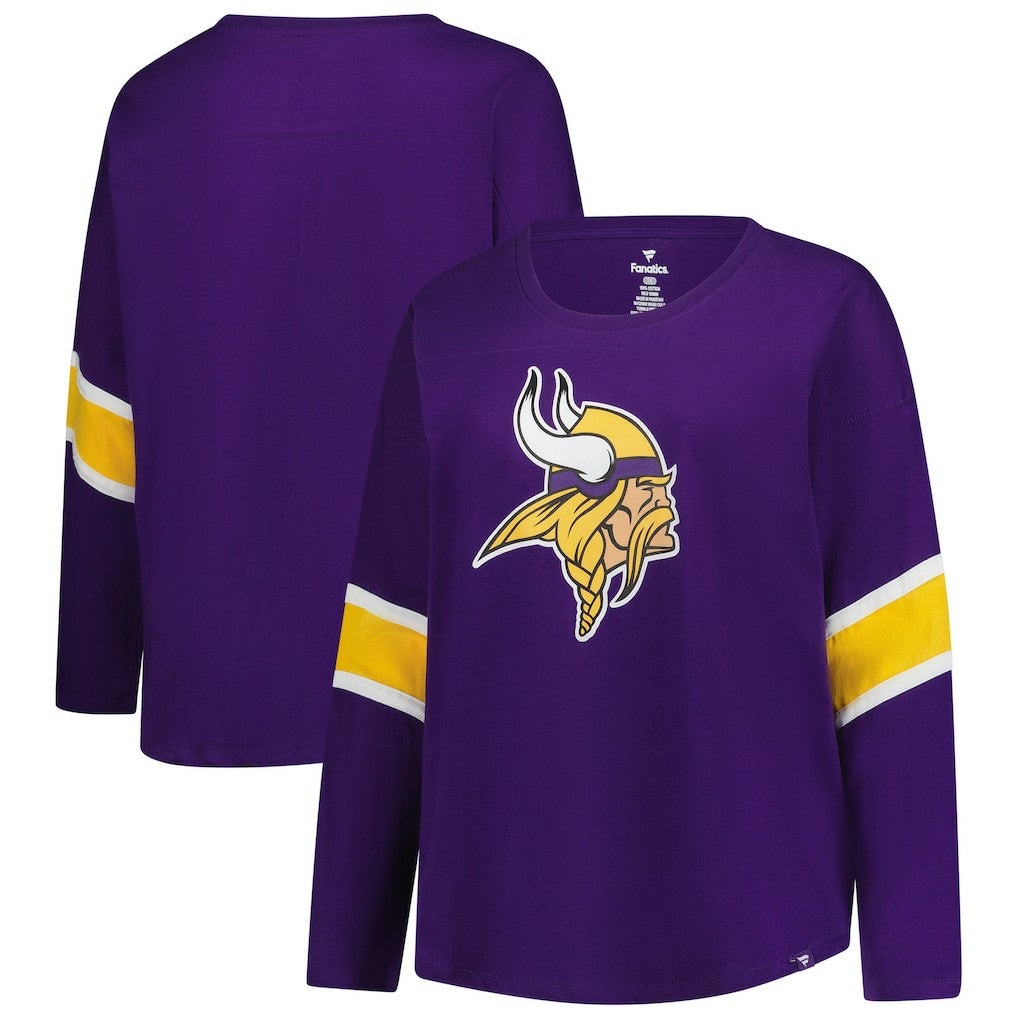 Women's Plus Size Redzone 3/4-Sleeve Scoop Neck T-Shirt - Minnesota Vikings