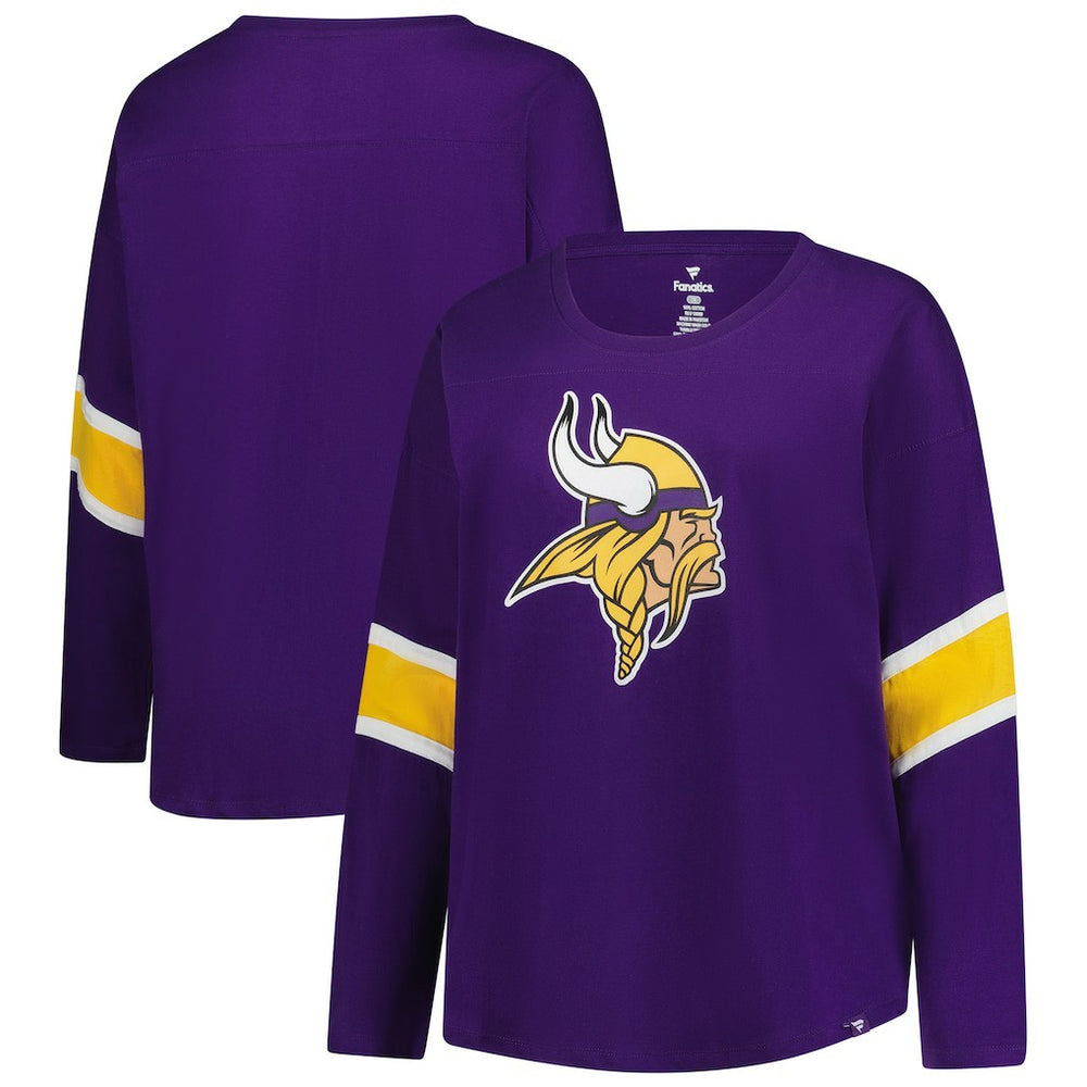 Women's Plus Size Redzone 3/4-Sleeve Scoop Neck T-Shirt - Minnesota Vikings