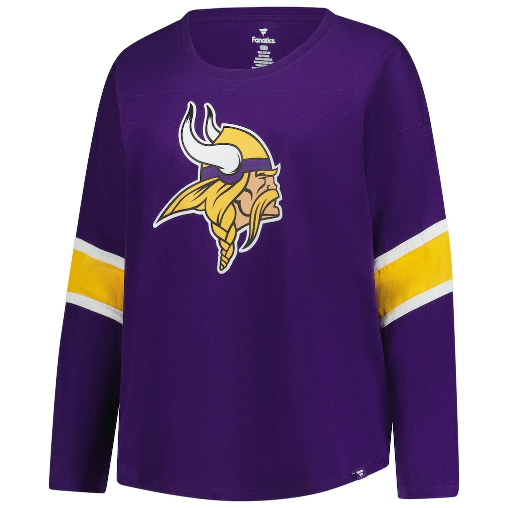 Women's Plus Size Redzone 3/4-Sleeve Scoop Neck T-Shirt - Minnesota Vikings