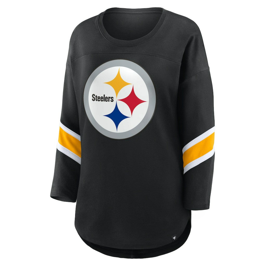 Women's Plus Size Redzone 3/4-Sleeve Scoop Neck T-Shirt - Pittsburgh Steelers