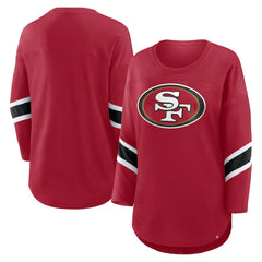 Women's Plus Size Redzone 3/4-Sleeve Scoop Neck T-Shirt - San Francisco 49ers