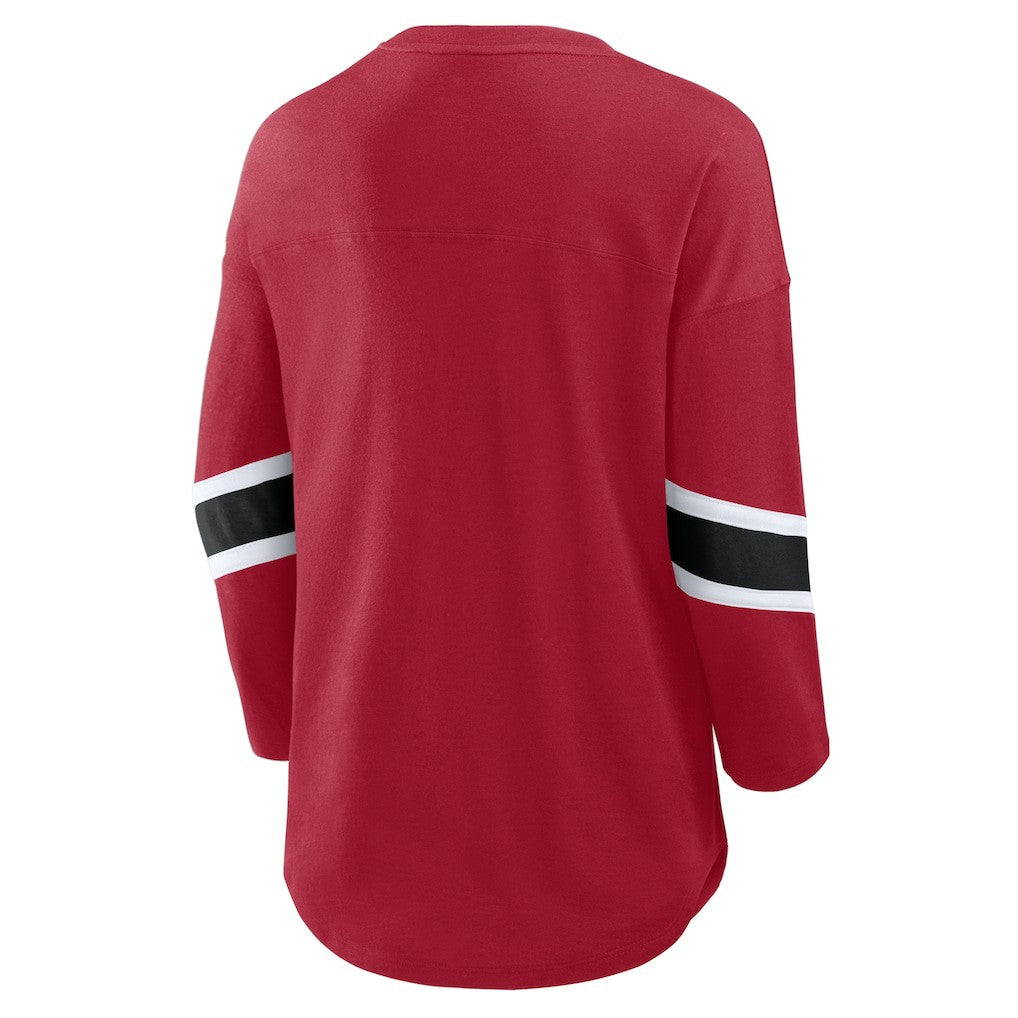 Women's Plus Size Redzone 3/4-Sleeve Scoop Neck T-Shirt - San Francisco 49ers