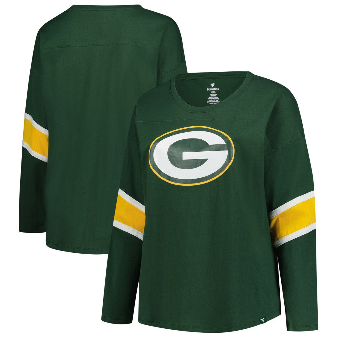 Women's Plus Size Redzone 3/4-Sleeve Scoop Neck T-Shirt - Green Bay Packers
