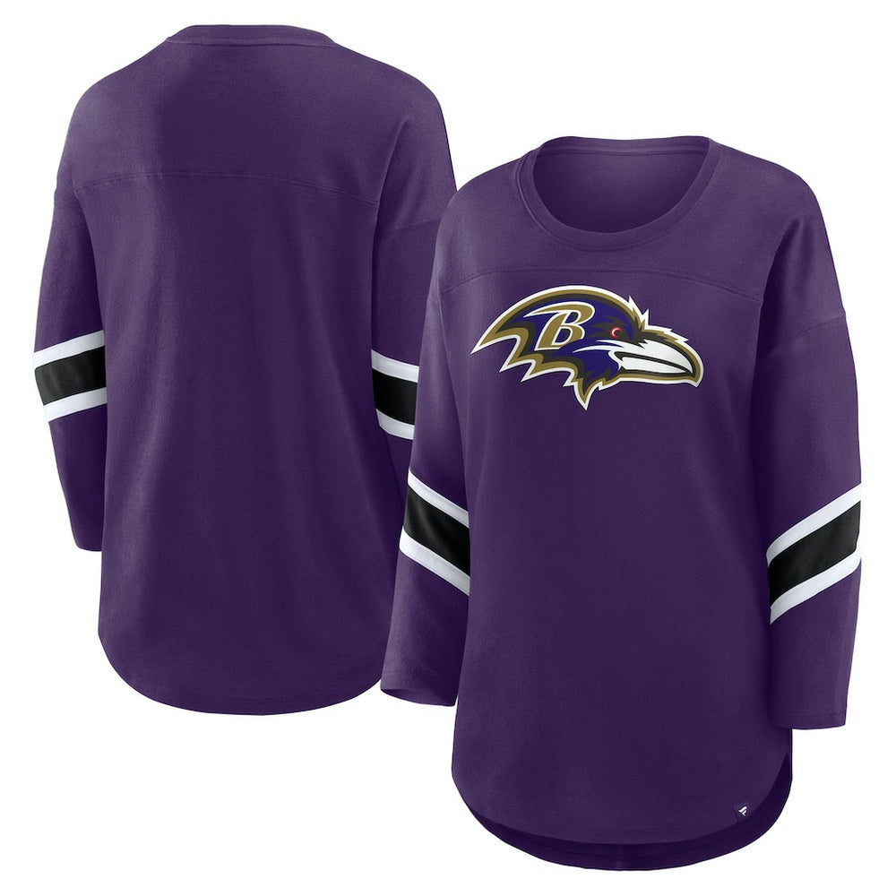 Women's Plus Size Redzone 3/4-Sleeve Scoop Neck T-Shirt - Baltimore Ravens