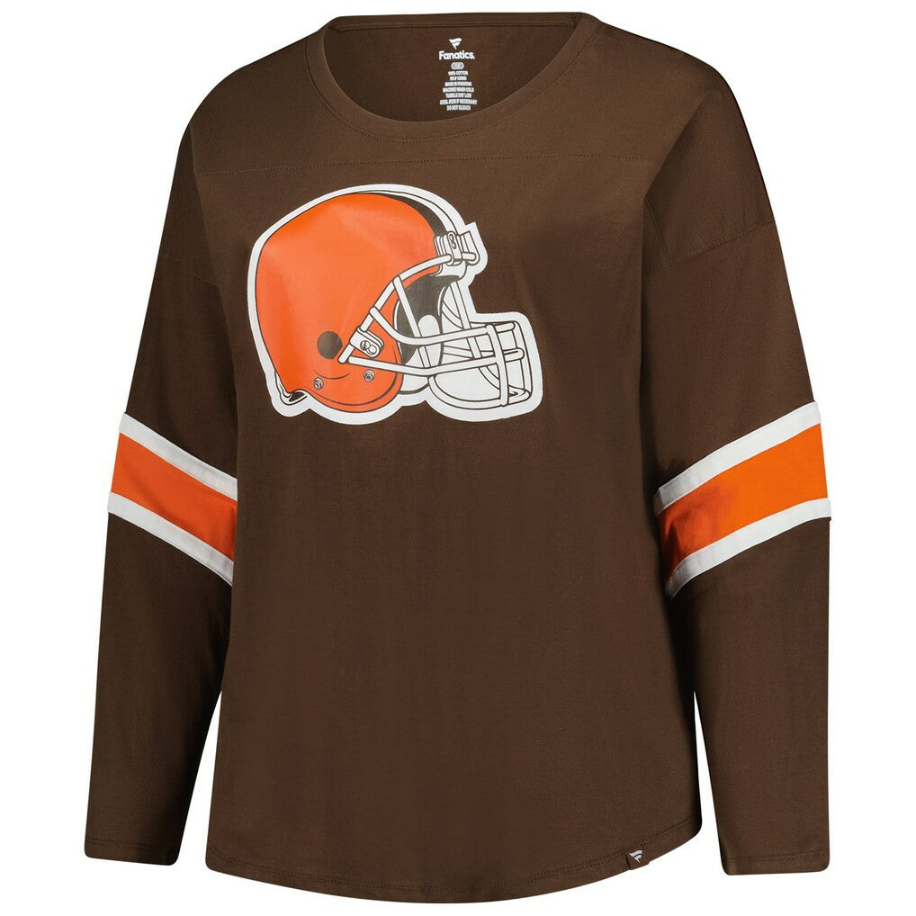 Women's Plus Size Redzone 3/4-Sleeve Scoop Neck T-Shirt - Cleveland Browns