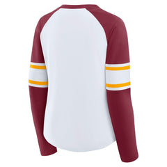 Women's Plus Size Redzone Lace Up Long Sleeve T-Shirt - Washington Commanders