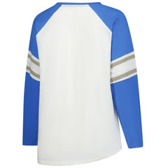 Women's Plus Size Redzone Lace Up Long Sleeve T-Shirt - Detroit Lions